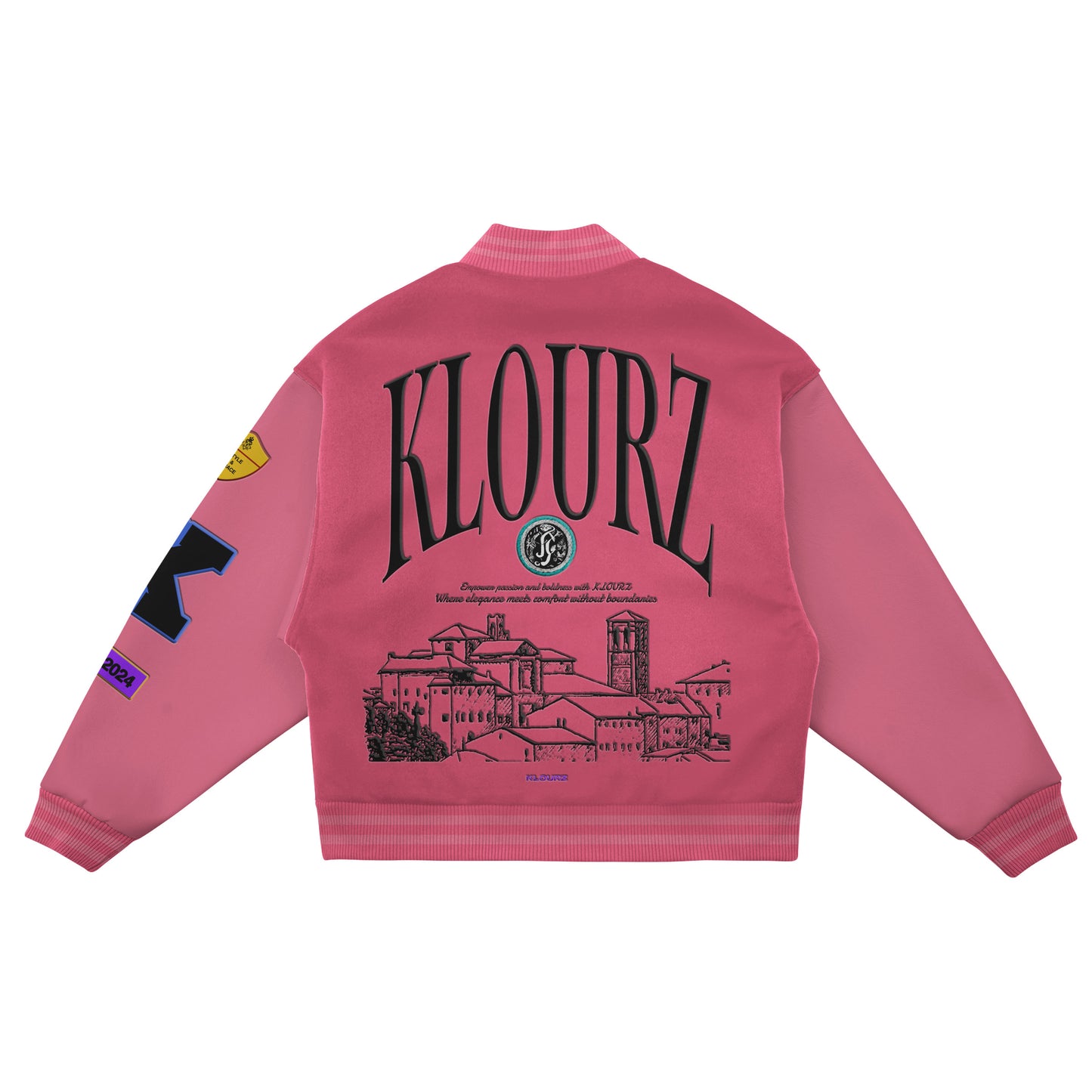 Klourz Luxe Varsity- Pink